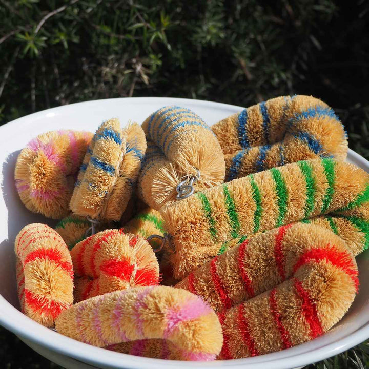 たわし亀の子束子日本製シマシマスリムコンパクト