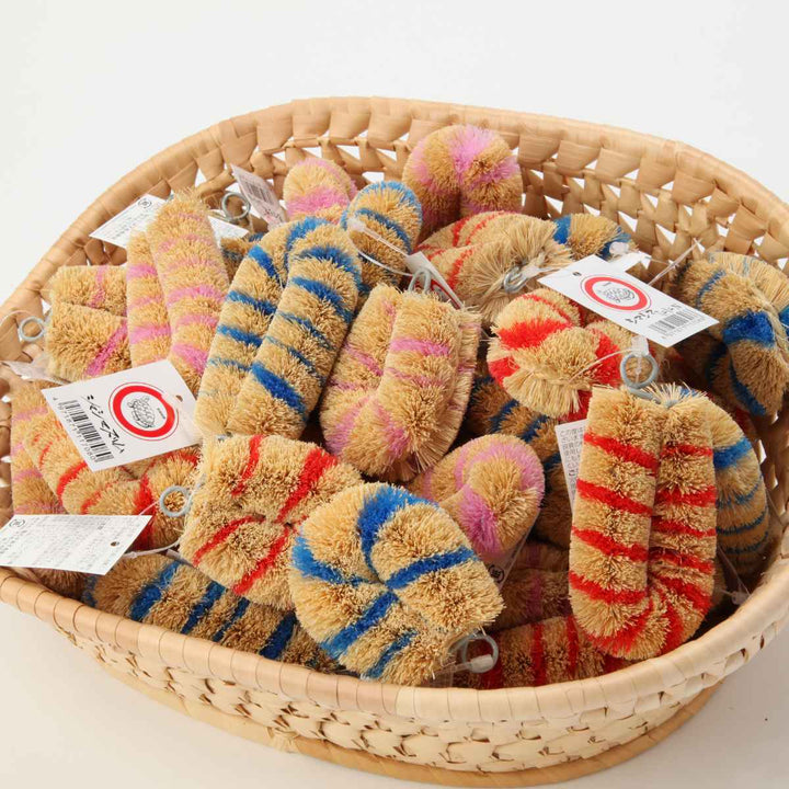 たわし亀の子束子日本製シマシマスリムコンパクト