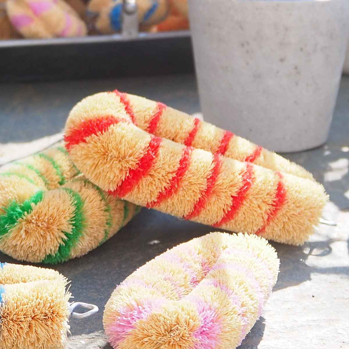 たわし亀の子束子日本製シマシマスリムコンパクト