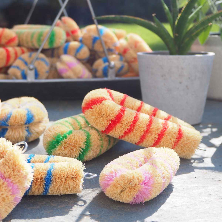 たわし亀の子束子日本製シマシマロングコンパクト