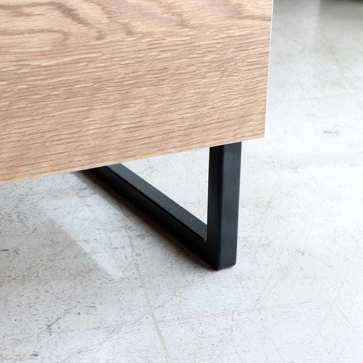 キッチンカウンター幅104.7cmステンレス天板木目調日本製完成品