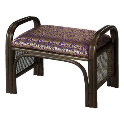 ラタンチェア 金襴座椅子 紫 仏壇用 幅49cm