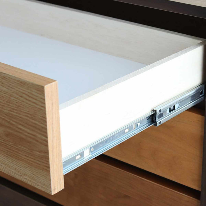 チェスト5段幅90cm木目調日本製