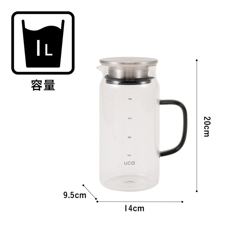 ピッチャー1LLOG耐熱ガラスウォータージャグ1.0