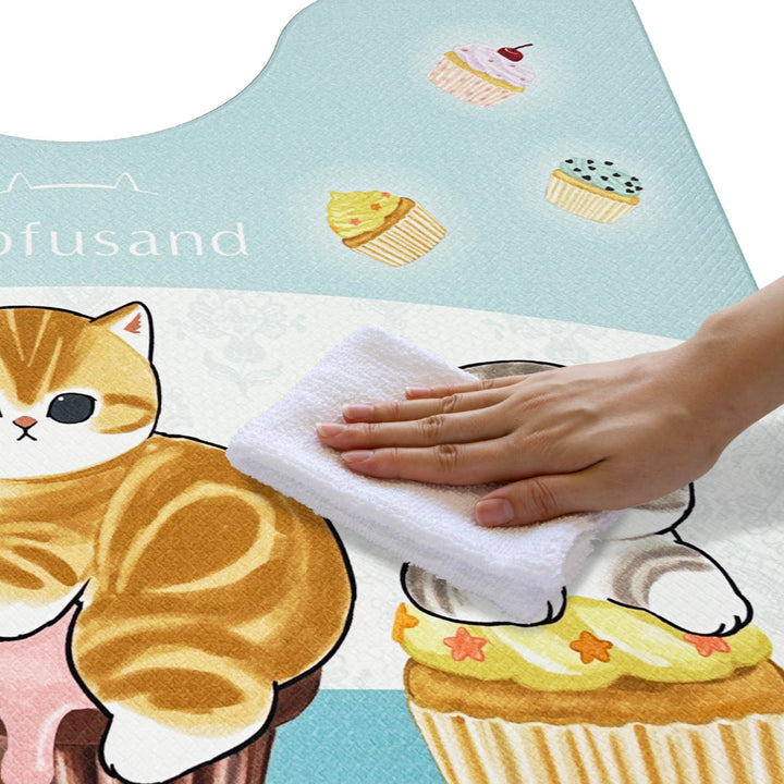 トイレマットPVC55×60cmモフサンド