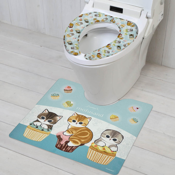 トイレマットPVC55×60cmモフサンド