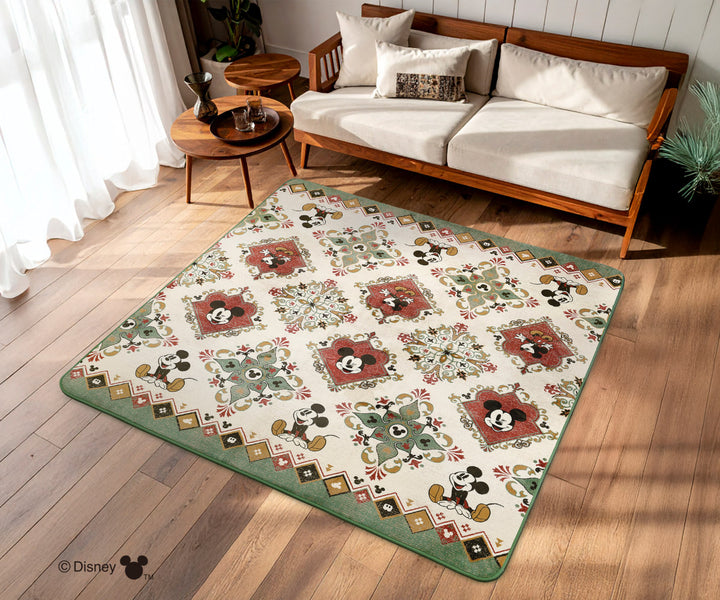 ラグ180×180cmミッキーマウスフランネル