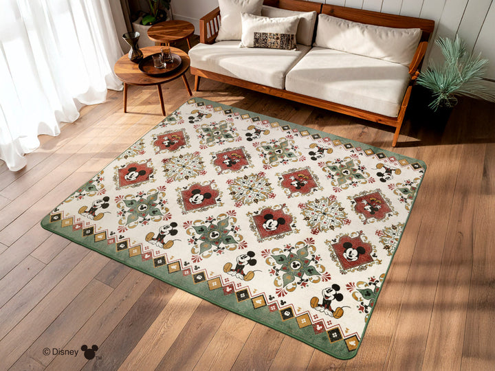 ラグ180×240cmミッキーマウスフランネル
