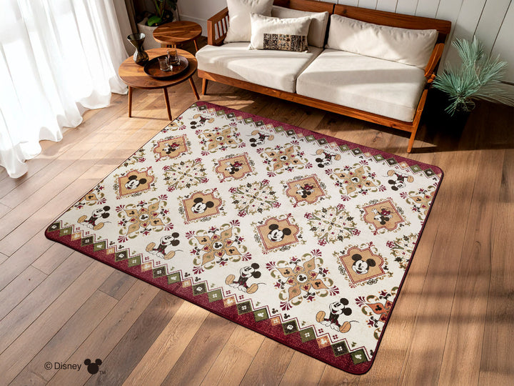 ラグ180×240cmミッキーマウスフランネル