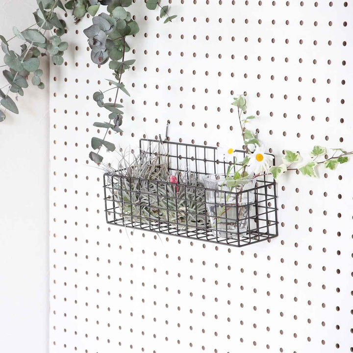 かごジョセフアイアンショートワイヤーバスケット壁掛け幅32×奥行10×高さ14cm