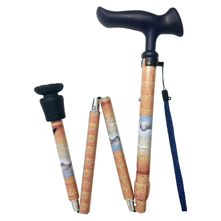 杖折りたたみ5段階調節デザイナーズアートステッキおしゃれ