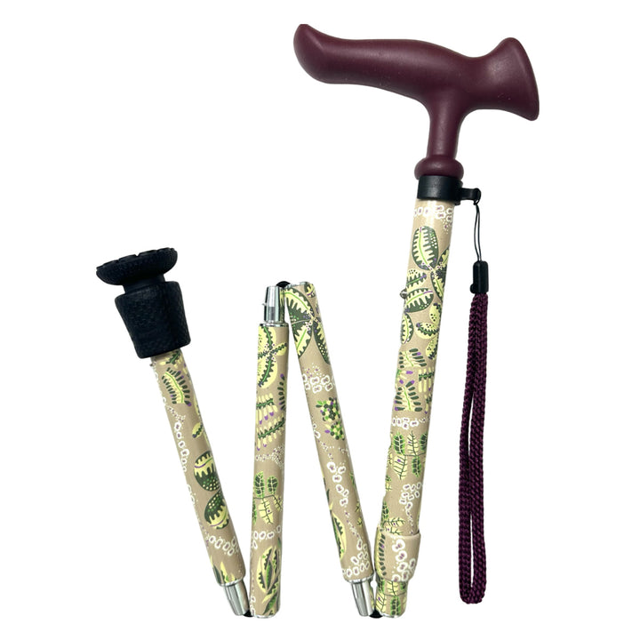杖折りたたみ5段階調節デザイナーズアートステッキおしゃれ