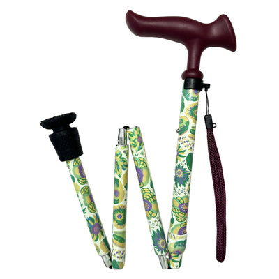 杖 折りたたみ 5段階調節 デザイナーズアートステッキ おしゃれ