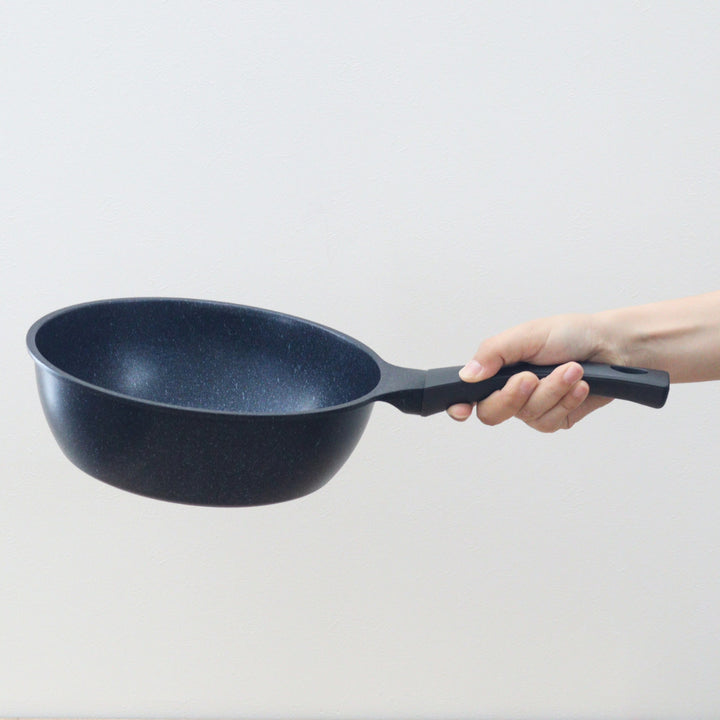 フライパン24cm深型IH対応軽量ダイヤモンドマーブルコーティング