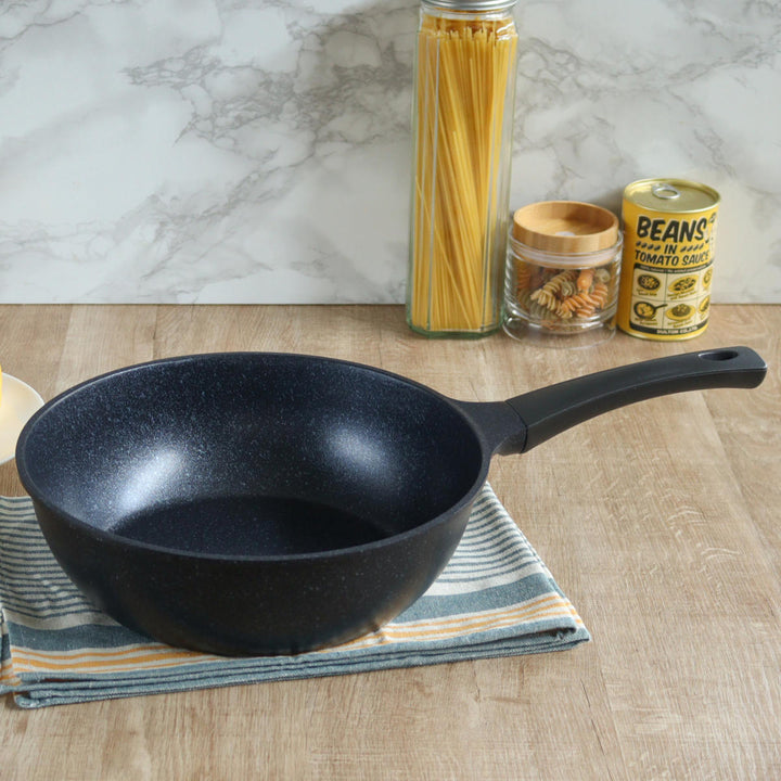 いため鍋28cmIH対応軽量ダイヤモンドマーブルコーティング深型フライパン