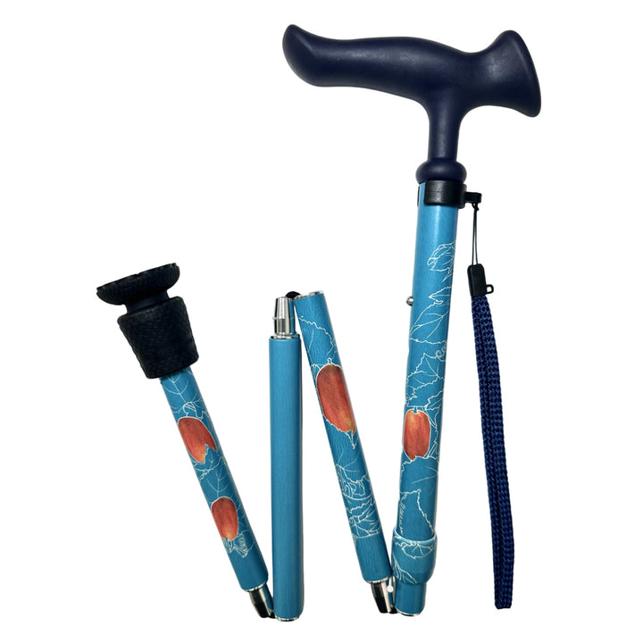 杖折りたたみ5段階調節デザイナーズアートステッキおしゃれ