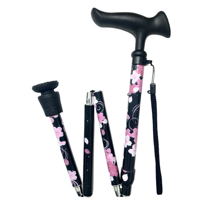 杖 折りたたみ 5段階調節 デザイナーズアートステッキ おしゃれ