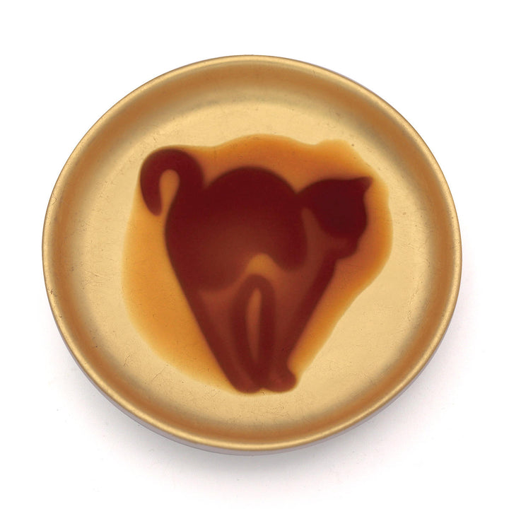 皿金箔ネコ醤油皿