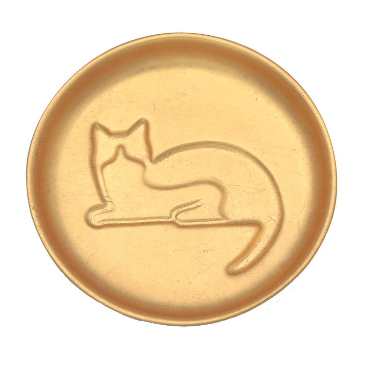皿金箔ネコ醤油皿