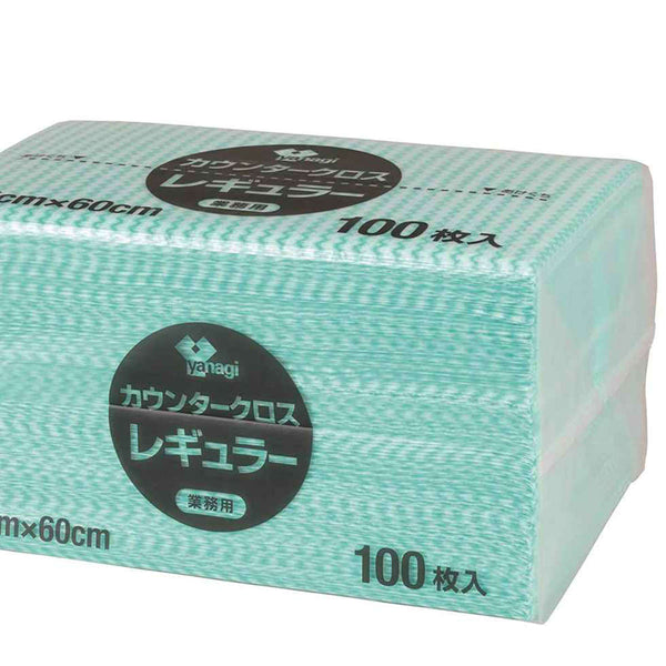カウンタークロスレギュラーグリーン100枚入り業務用