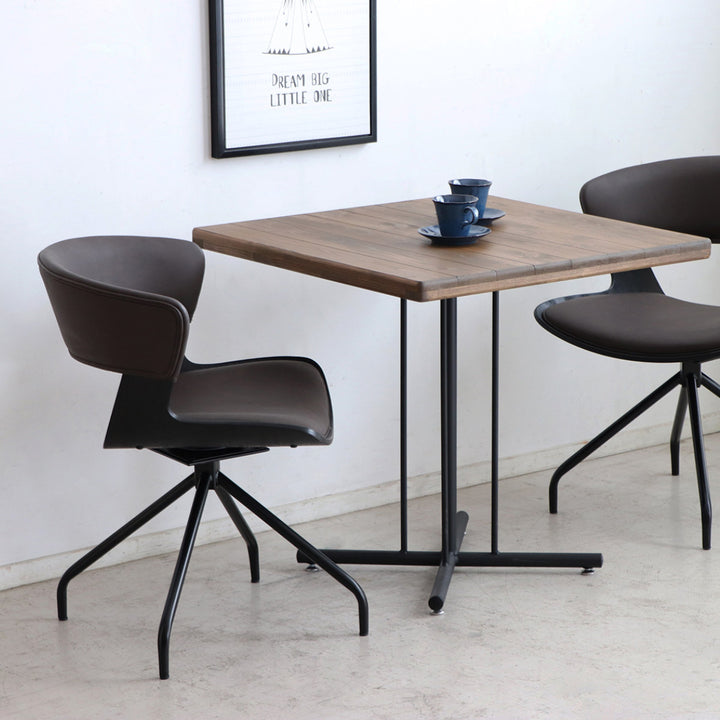 ダイニングチェア座面高43cm回転ラウンドチェアルシア