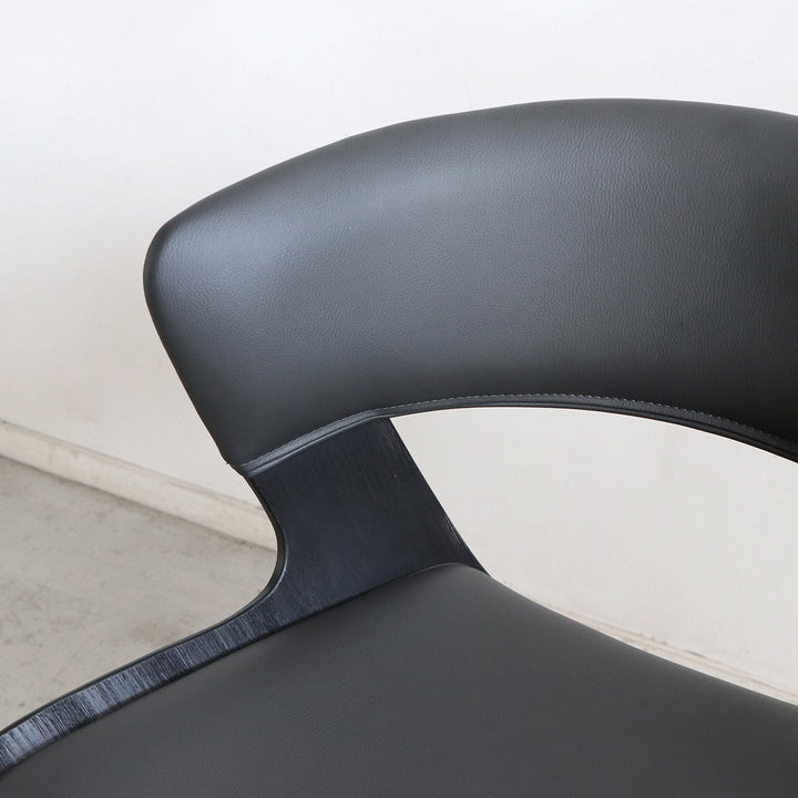 ダイニングチェア座面高43cm回転ラウンドチェアルシア