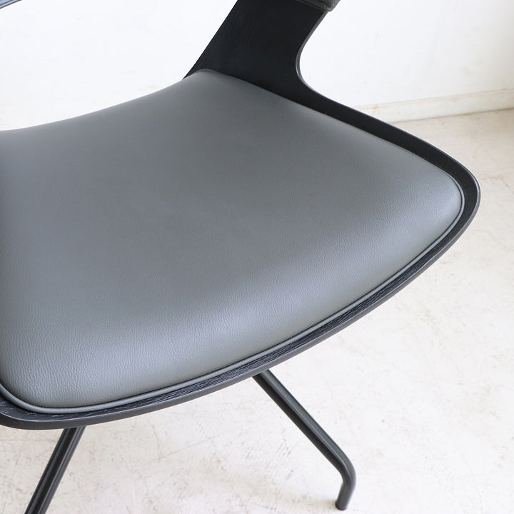 ダイニングチェア座面高43cm回転ラウンドチェアルシア