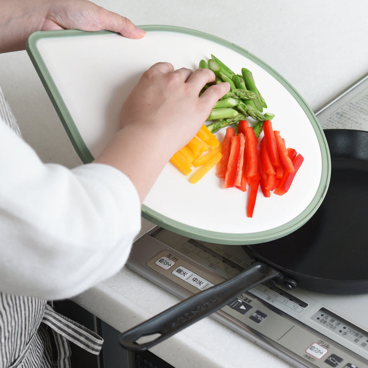 まな板刃あたりのよいしずく型まな板食洗機対応日本製