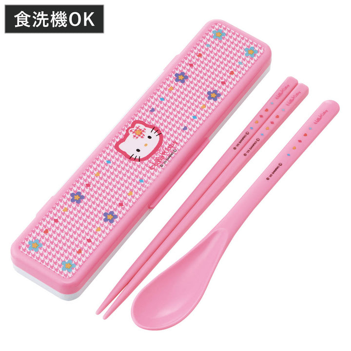 抗菌コンビセットキティカオハナ音の鳴らないお箸スプーン