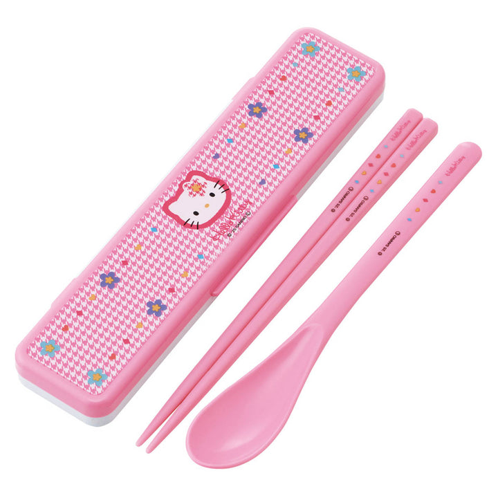 抗菌コンビセットキティカオハナ音の鳴らないお箸スプーン