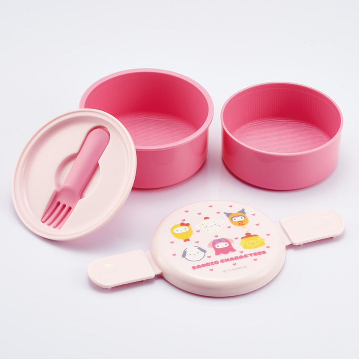 弁当箱2段500ml抗菌丸型ランチBOX2段サンリオキャラクターズなりきり食べ物