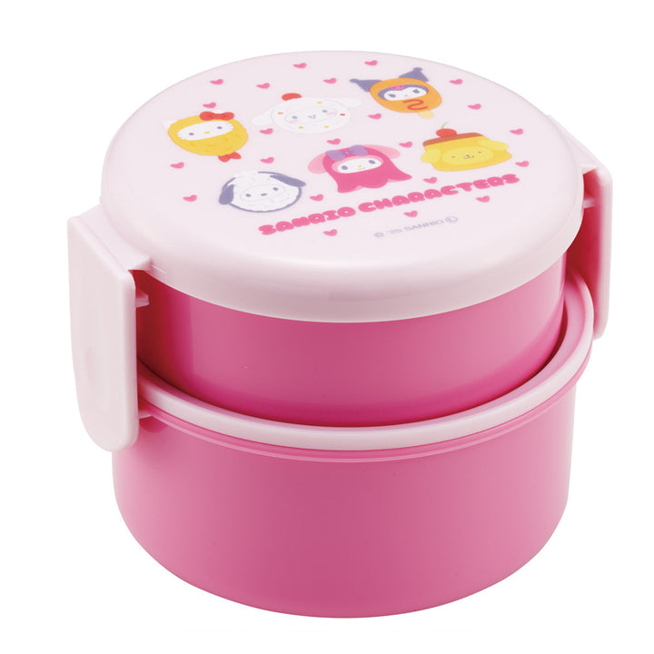 弁当箱2段500ml抗菌丸型ランチBOX2段サンリオキャラクターズなりきり食べ物
