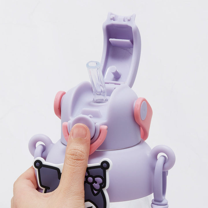 水筒650mlラバーマスコット付ストローボトルクロミ大好きな日々