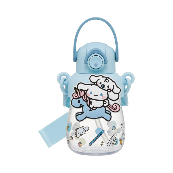 水筒650mlラバーマスコット付ストローボトルシナモロール大好きな日々