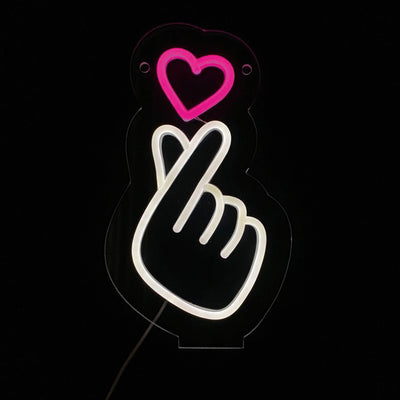 サインライト LED Finger Heart ネオニーサインライト SLOWER