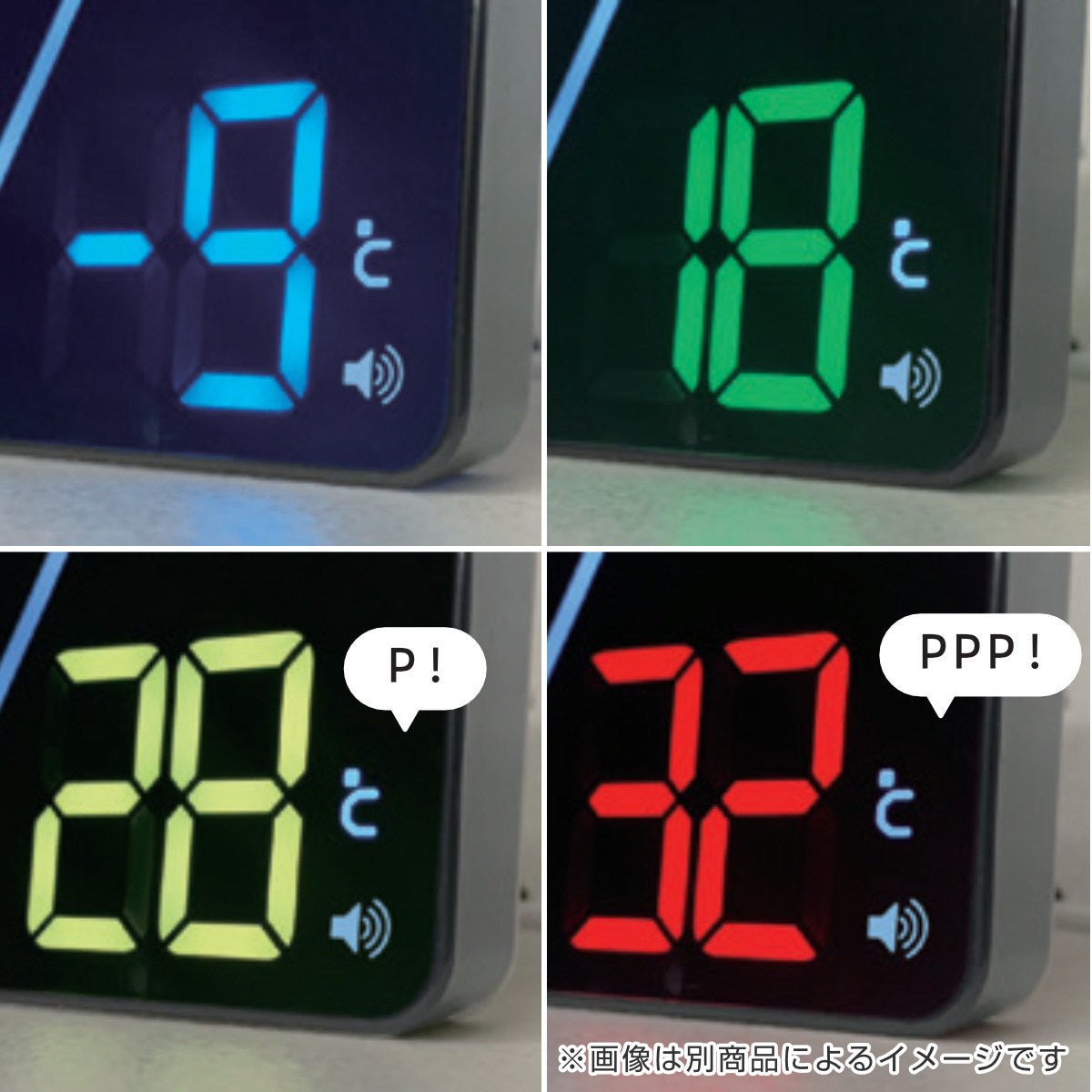 置き時計 LED デジタル時計 カレンダー機能付き 熱中症アラート機能