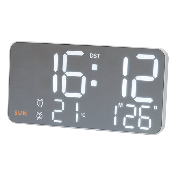 置き時計LEDデジタル時計温度計付き置き掛け兼用SLOWERシエロ