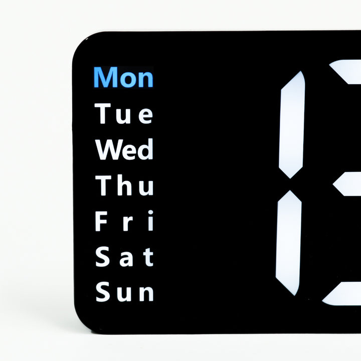 置き時計LEDデジタル時計リモコン付き置き掛け兼用SLOWERリコ