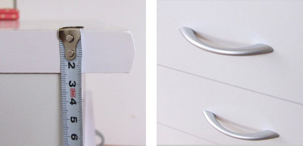 ローチェスト2段4杯シンプルデザインホワイト約幅90cm