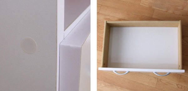 ローチェスト2段4杯シンプルデザインホワイト約幅90cm