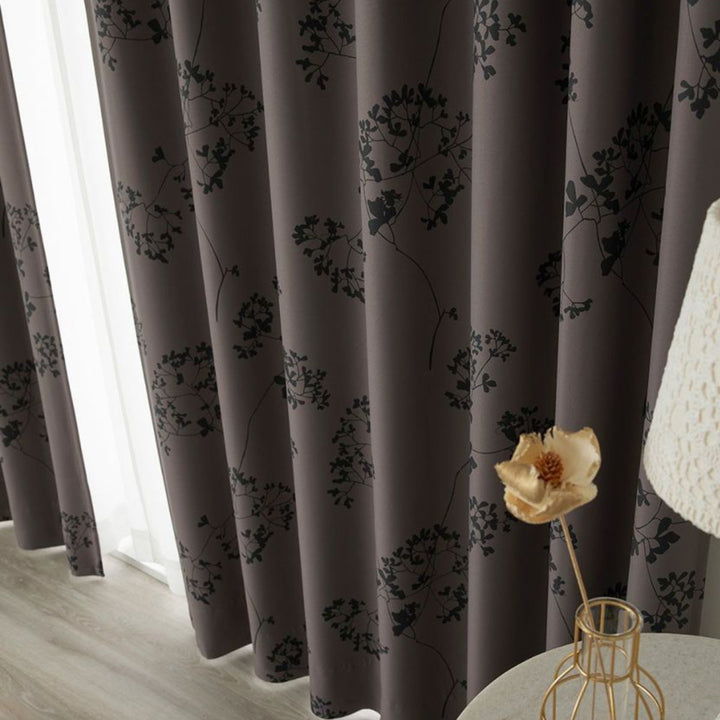 ドレープカーテンミッキートウィッグリーフ100×135cmスミノエ