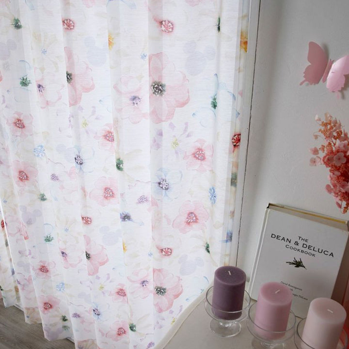 ボイルカーテンDisneyディズニーミッキーアロマ100×133cm