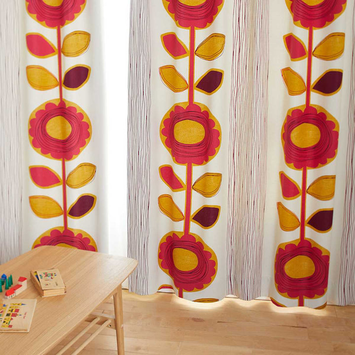 カーテン遮光2級サンフラワー100×135cmウォッシャブルスミノエ