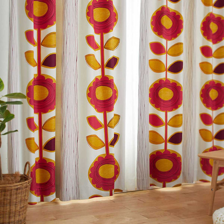 カーテン遮光2級サンフラワー100×200cmウォッシャブルスミノエ