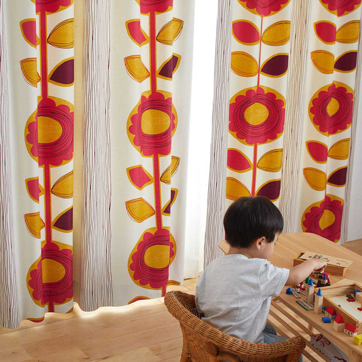 カーテン遮光2級サンフラワー100×200cmウォッシャブルスミノエ