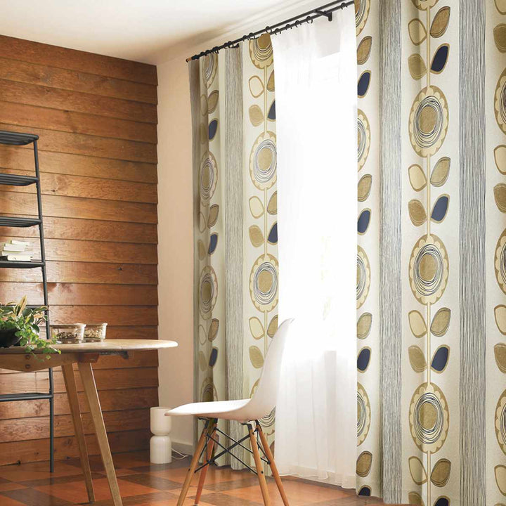 カーテン遮光2級サンフラワー100×200cmウォッシャブルスミノエ