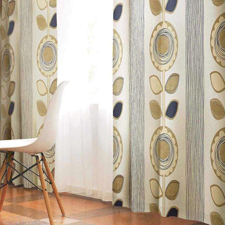 カーテン遮光2級サンフラワー100×200cmウォッシャブルスミノエ