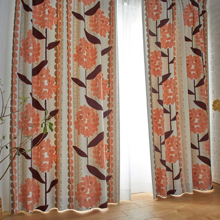 カーテン遮光2級ケイランサス100×135cmウォッシャブルスミノエ