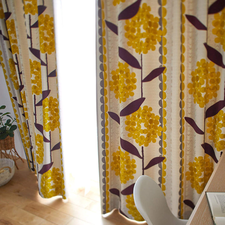 カーテン遮光2級ケイランサス100×135cmウォッシャブルスミノエ