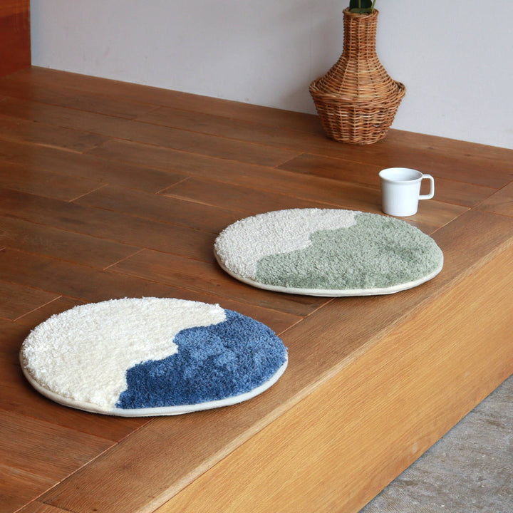 チェアパッドキャンパスタフトチェアパッドウェーブ洗える